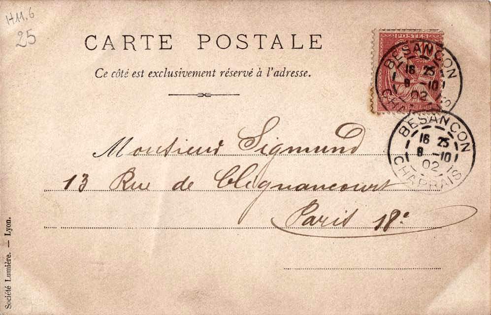 Besançon, 8 Octobre 1902 - Jeune homme à bicyclette